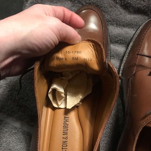 Johnston & Murphy Stockton Plain Toe Men's Shoes Tan : - Picture 4 of 7